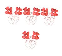 HAPINARY 16pcs Valentine Heart Headbands for Party Adorable Love Heart Boppers Spring Design Hair Accessories for Women for Valentine's Day Celebrations