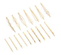 HAPINARY 17pcs Gold Pearl Hair Clips Women's Fashion Hairpin Bobby Clips for Ladies Girls Wedding Hair Accessories