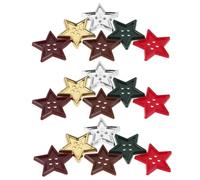 HAPINARY 180pcs Mixed Color Star Buttons for DIY Crafts Colorful Plastic Sewing Buttons for Clothing Decoration Handmade Art Supplies with Fine Detailing and Vibrant Colors