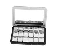 HAPINARY 18grids Makeup Palette Empty Eyeshadow Cases Magnetic Storage Box for Blush and Highlighter DIY Cosmetics Organizer