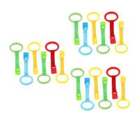 HAPINARY 18pcs Boy Girl Crib Pull Rings Bed Stand up Rings Boys and Girls Walking Learning Tools Crib Hanging Pull Walking Safety Random Style