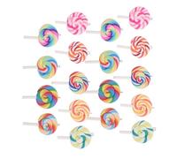 HAPINARY 18pcs Rainbow Lollipop Charms for Bracelets and Necklaces Colorful Candy Pendants for DIY Jewelry Making Party Decorations and Daily Wear Accessories