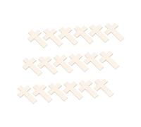 HAPINARY 18pcs Unfinished Wooden Cross Ornaments for DIY Arts and Crafts Lightweight Natural Wood Pieces for Religious Home Decor Wedding Church and Holiday Celebrations