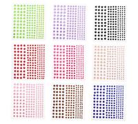 HAPINARY 18sheets Face Jewels Acrylic Diamond Stickers Shiny Eye Stickers Nail Art Gems for
