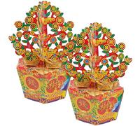 HAPINARY 1pair Ancestor Money Tree Banknote Sacrifice Paper for Funerals and Festivals for Ancestor Offerings and Blessings of Wealth and Prosperity