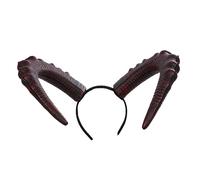 HAPINARY 1pc Devil's Horn Headband Bull Horn Headpiece Halloween Hair Accessories Women Headpiece Devil Cosplay Hair Accessory Evil Headdress Cosplay Headbands Pu