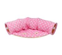 HAPINARY 1pc Foldable Cat Tunnel Plaything Funny Cat Toy for Indoor Breathable Canvas Material Easy to Store Comfortable Scratch Bite