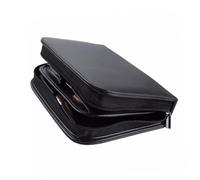 HAPINARY 1pc Pu Leather Large Capacity Cosmetic Brush Bag for Makeup Brushes Portable Zipper Storage Container for Travel and Daily Use and Makeup Organizer