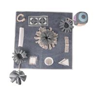 HAPINARY 1pc Slow Eating Snuffle Mat for Dogs and Cats Pet Feeding Training Cushion Non-skid Base Durable Felt Material for Sniffing and Washable Grey Design