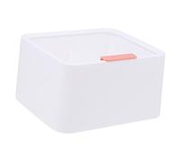 HAPINARY 1pc Transparent Makeup Organizer Storage Box with Lid Dressing Table Cotton Swab Holder for Lipsticks and Cotton Pads Compact and Space-saving Cosmetic Storage