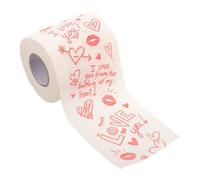 HAPINARY 1roll Valentine Printed Toilet Paper Roll Decorative Tissue for Bathroom Festive Love Patterns Essential Valentine Day Bathroom Accessory Impress Guests Unique Design