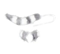 HAPINARY 1set Adorable Ear Headband and Tail Kit for Cosplay Parties and Dress-up Events Easy to Wear and Store Eye-catching Costume Accessory for Girls