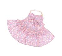 HAPINARY 1set Bunny Printing Dress and Leash for Pet Outfit Traction Rope Cute Floral Design Material for Outdoor Adventures