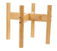 HAPINARY 1set Elevated Dog Bowl Stand Bamboo Cat Food Holder for Healthy Feeding Posture Height Design to Prevent Neck Strain for Cats and Dogs
