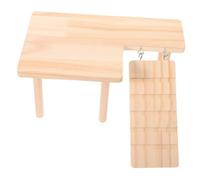 HAPINARY 1set Wooden Hamster Climbing Platform with Ramp Multi-level Activity Toy for Pets Safe and for Hamsters Guinea Pigs and Chinchillas
