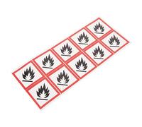 HAPINARY 1sheet Liquid Warning Sign PVC Self-Adhesive Sticker for Safety Hazardous Areas Graphics for Easy Understanding Essential Fire Prevention Tool