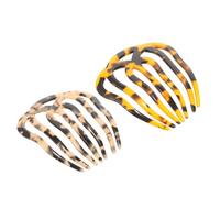 HAPINARY 2 Pcs Vintage Leopard Hair Combs Stylish Retro Seven Tooth Acetate Combs for Elegant Hair Styling Suitable for Weddings Parties Festivals and Daily Use for Women