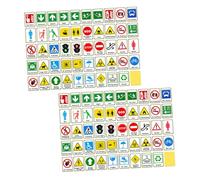 HAPINARY 2 Set Cognitive Flash Cards for Educational Signs Learning Cards for Early Childhood Development Portable Memory and Observation Tool for Preschoolers