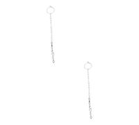 HAPINARY 2 Sets Birds Leg Rings Macaw Leg Line Parrot Cage Accessories Stainless Steel Foot Lock Chain