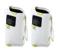 HAPINARY 2 Sets Insulation Milk Warmer Sleeve Portable Bottle Warmer for Travel Car Charging Heating Cover Random Color