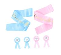 HAPINARY 2 Sets Mommy Sash Dad Badge Pins for Shower Decorations of Gender Reveal Accessories Fun Exciting Expectant Parents Comfortable Wear for Celebrations