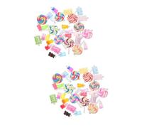 HAPINARY 2 Sets Simulated Candy Jewelry Kawaii Charms Jewelry Pendants Decors Cream Charms Sweets Bracelet DIY Necklace Pendants DIY Keychain s Kid Bracelets Resin