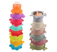 HAPINARY 2 sets Stacking Cups Fish and Animal Shapes for Early Education Stacker to Develop Fine Motor Skills Hand Eye Coordination and Interactive Learning Fun