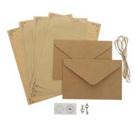 HAPINARY 2 Sets Vintage Writing Letter Paper and Envelope Kit A5 Thick Paper with Smooth Writing Surface and Hemp Rope Tie for Painting and Copying Poems