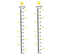 HAPINARY 2 Sheets Kids Height Wall Sticker Star Design PVC Self-Adhesive Kindergarten Wall Decal No Peculiar Smell Full Colour Lovely Room Decor for Children's Rooms