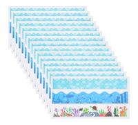 HAPINARY 20 Sheets Ocean Animals Bulletin Border Stickers Cartoon Sea Creature Classroom Decoration Trim for Learning Bulletin Boards and Scrapbook Crafts
