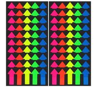 HAPINARY 20 Sheets Reusable Arrow Sticky Index Tabs Made of Pet, Repositionable Page Markers Stickers for Document Organization and Archive Management, Bright Colourful Book Annotation