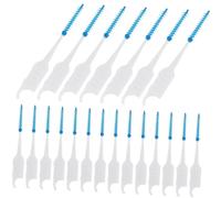 HAPINARY 200Pcs Dual Head Soft Silicone Interdental Cleaners Oral Care Brush for Plaque Removal and Tartar Control Durable Dental Floss Sticks for Family Travel and Orthodontic Use