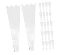 HAPINARY 200Pcs Transparent Flower Bouquet Bags with Star Accents Multi Flower Packaging Sleeves for Roses Tulips Lilies Carnations Easy Water Absorption for Weddings Valentines Florist