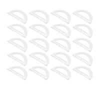 HAPINARY 20pcs 180 Degrees Protractor Set for School and Technical Drawing, Plastic Half Round Geometry Protractors with Dual Scales, Resists Bending and Breaking