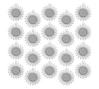 HAPINARY 20pcs Antique Silver Sunflower Pendant Trays Alloy Cabochon Settings for DIY Jewelry Making Necklace and Earring Bezel Blanks Zinc Alloy Charms for Crafting Photo Pendants