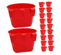 HAPINARY 20pcs Bird Cage Feeder Cups for Birds and Rabbits Hanging Water and Food Bowls Lightweight and Washable Feeding Boxes for Pet Cages Easy to Install and Multi Functional