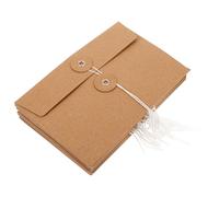 HAPINARY 20pcs Kraft Storage Pouches Writing Paper Holder Retro Style Practical Design Preventing Fall Off Or Loss for Wedding Invitations and Congratulations Letters Invoices