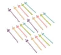 HAPINARY 20pcs Macaron Color Plastic Bird Perches for Small Parakeet Cages Anti-slip Horizontal Perch Stands with Design Chew-resistant Poles for Parrot Claw Grinding and Comfortable Foot