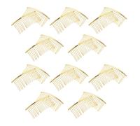 HAPINARY 20pcs Metal Wire Hair Combs 20 Teeth Twisted Iron Construction Stylish Gold Finish Precision Design to Tame Stubborn Hair for Wedding Veil Combs