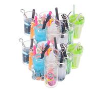 HAPINARY 20Pcs Mini Glass Bottle Charms DIY Supplies for Jewelry Making Cute Pendants for Necklaces Bracelets Keychains for Crafting and Creative Projects