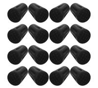 HAPINARY 20Pcs Non-Slip Rubber Walking Stick Tips for Trekking Poles and Canes, Black Short Round End Caps Protective Covers for Hiking, Mountaineering, and Mobility Aid Stability
