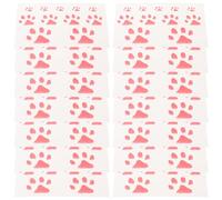HAPINARY 20pcs Red Cat Paw Temporary Tattoos for Body and Ankle, Reusable Heat Sensitive Water Transfer Stickers with Temperature Colour Change, for Cosplay and Parties