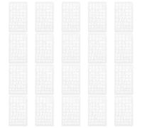 HAPINARY 20Pcs Reusable Plastic Alphabet and Number Stencils for DIY Crafts, Digital Painting Templates with Symbols for Scrapbook, Canvas, Wall Art, and Glass Decoration