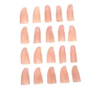 HAPINARY 20pcs Simulation Finger Thumb Tips Conjure Performance Props for Stage Show Tricks Practical Soft Small