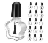 HAPINARY 20pcs Star Shape Nail Polish Bottle Empty Glass Vial Lightweight Leak-resistant Nail Gel Polish Bottle for Travel Salons and Home Use