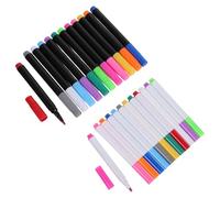HAPINARY 24pcs Erasable Chalk Markers with 12 Assorted Colours, Quick-drying Plastic Highlighters for LED Boards and Windows, Vivid and Vibrant Pens for Home and Business Environments