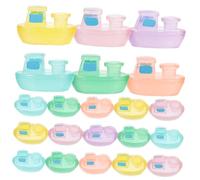 HAPINARY 24pcs Micro Resin Cruise Ship Ornaments Glow-in-the-dark Seaside Decorations for Garden Miniature Nautical Garden Decoration