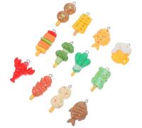 HAPINARY 24pcs Resin Charms for Jewelry Making with Hanging Hole, Cute Food Pendant Charms in Assorted Colours, Adorable and Easy to Use for Crafting and DIY Projects Assorted style