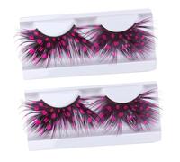 HAPINARY 2pairs False Eyelashes for Cosplay Handmade Reusable Lightweight Natural Look for Parties and Events