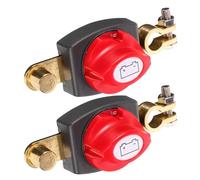 HAPINARY 2Pcs 12-24V Car Battery Cut Off Switch Top Post Kill Switch for Automotive Utv Boat Marine Power Shut Off Battery Isolator Negative Terminal Disconnect